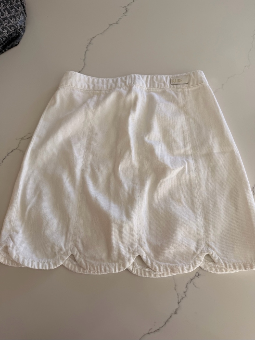 PAIGE White Denim Skirt 25 - Picture 2 of 3